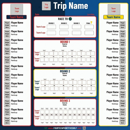More than 16 Golfers - Custom Golf Scoreboards