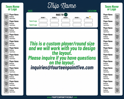8 to 16 Golfers - Custom Golf Scoreboards