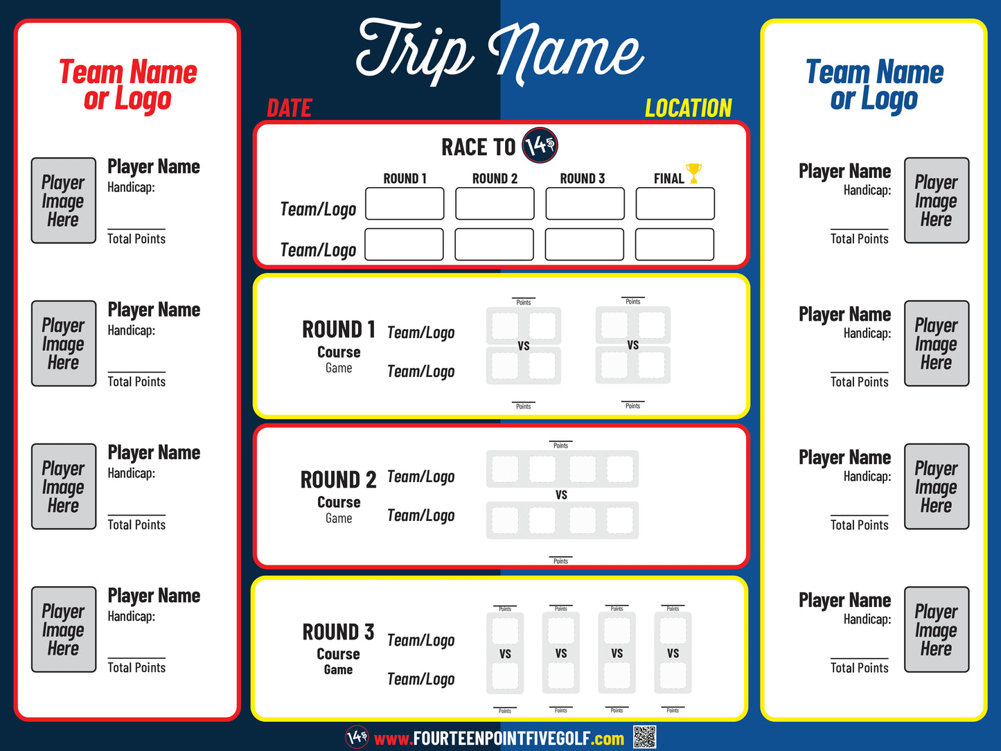 8 to 16 Golfers - Custom Golf Scoreboards