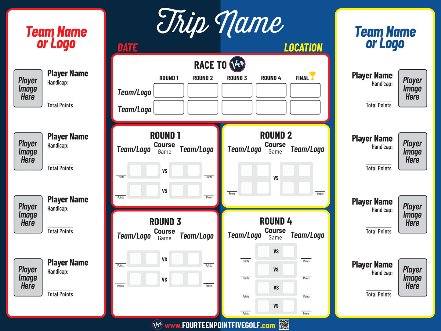 8 to 16 Golfers - Custom Golf Scoreboards