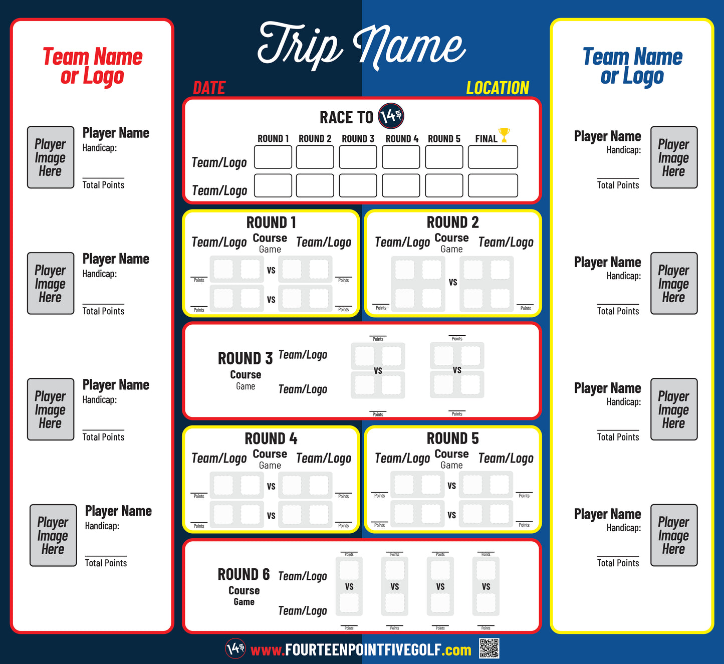 8 to 16 Golfers - Custom Golf Scoreboards