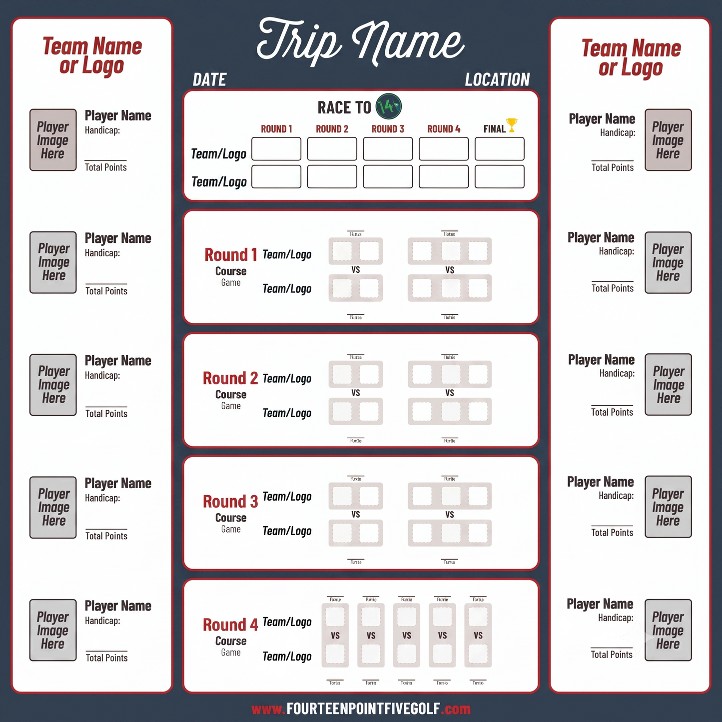 8 to 16 Golfers - Custom Golf Scoreboards