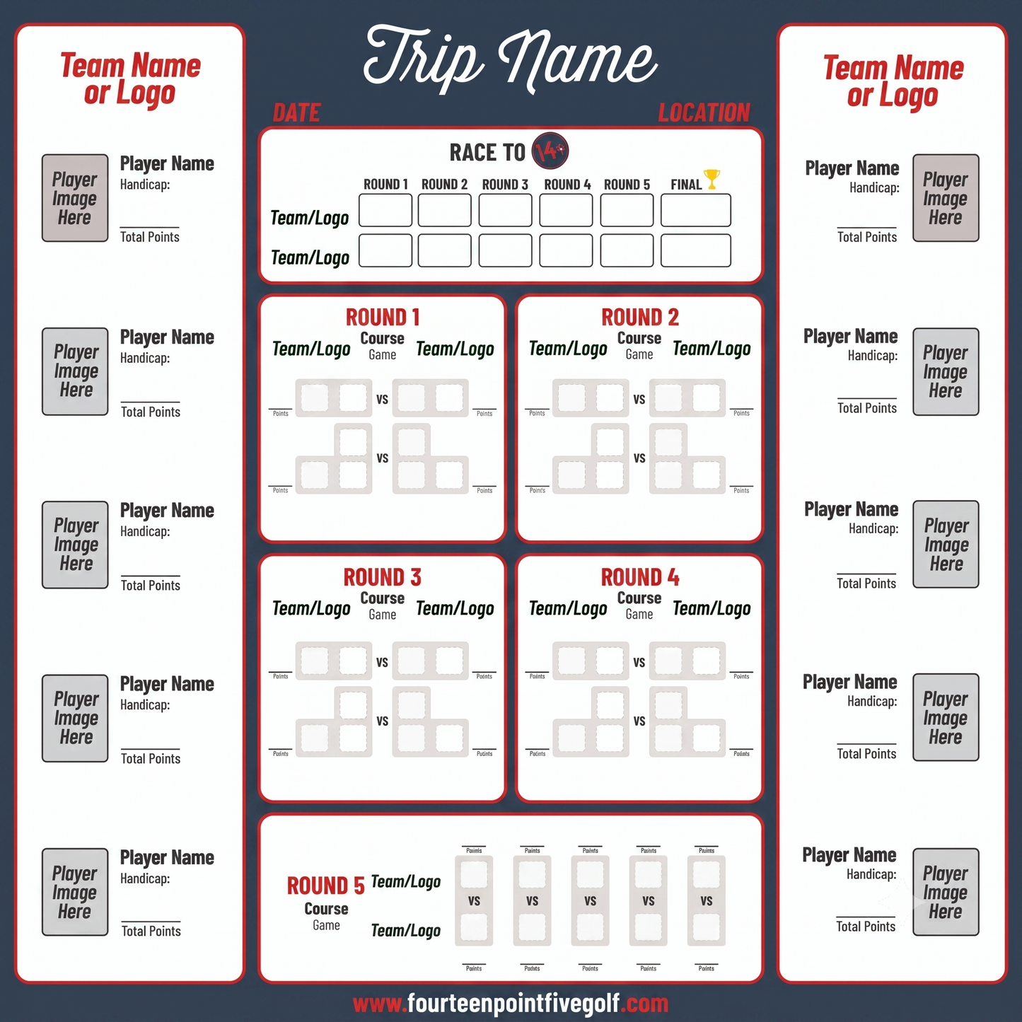 8 to 16 Golfers - Custom Golf Scoreboards