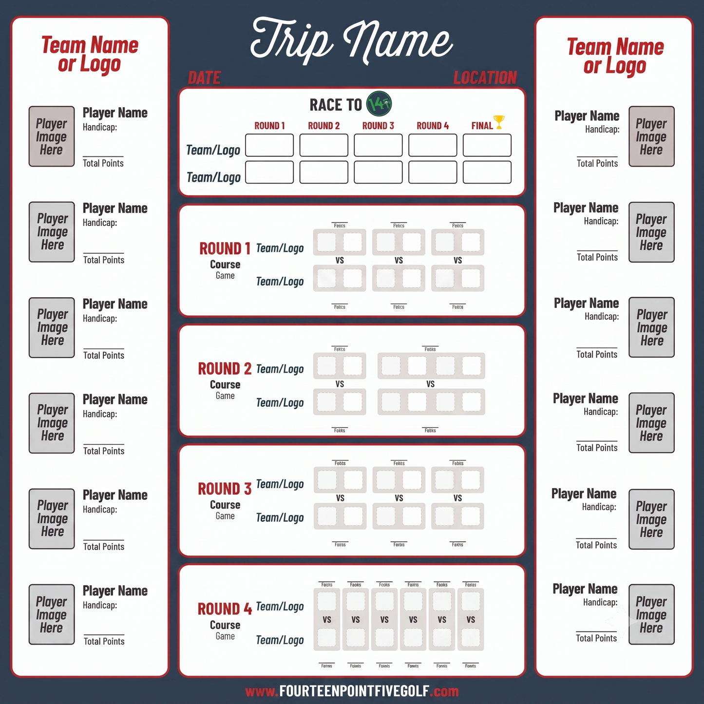 8 to 16 Golfers - Custom Golf Scoreboards