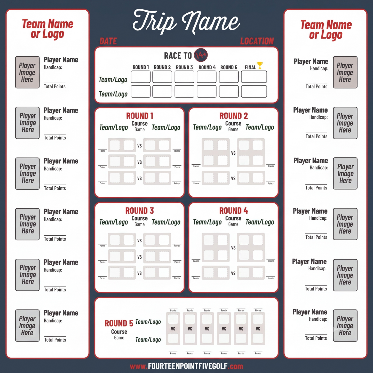 8 to 16 Golfers - Custom Golf Scoreboards