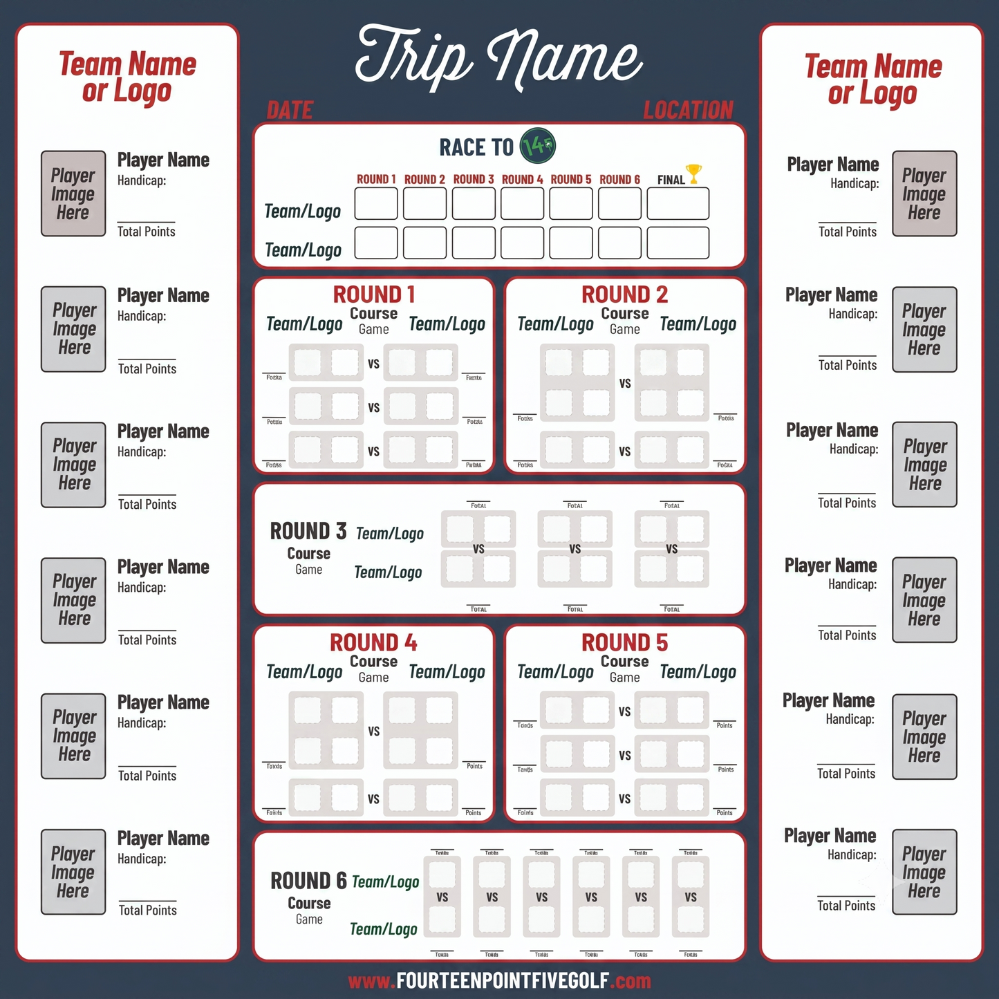 8 to 16 Golfers - Custom Golf Scoreboards