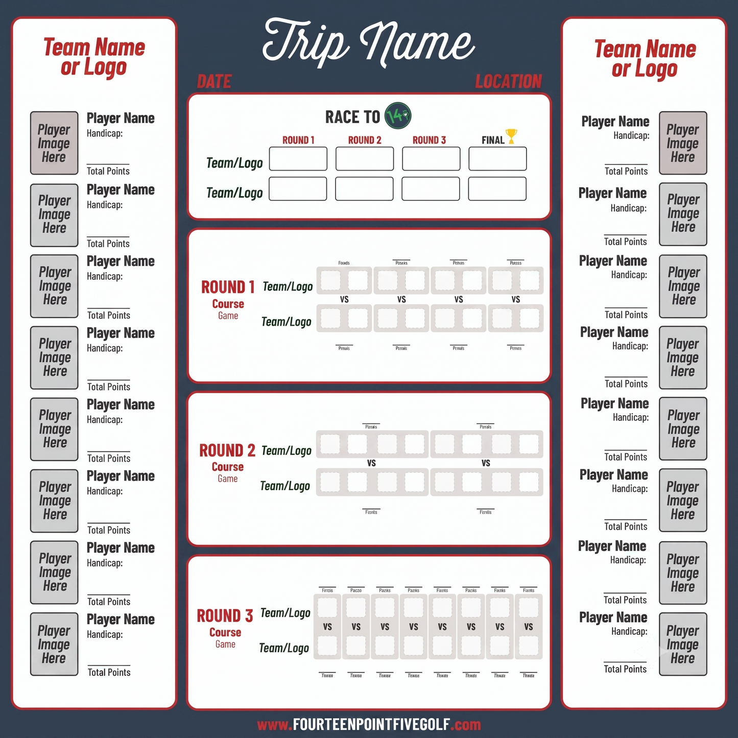 8 to 16 Golfers - Custom Golf Scoreboards