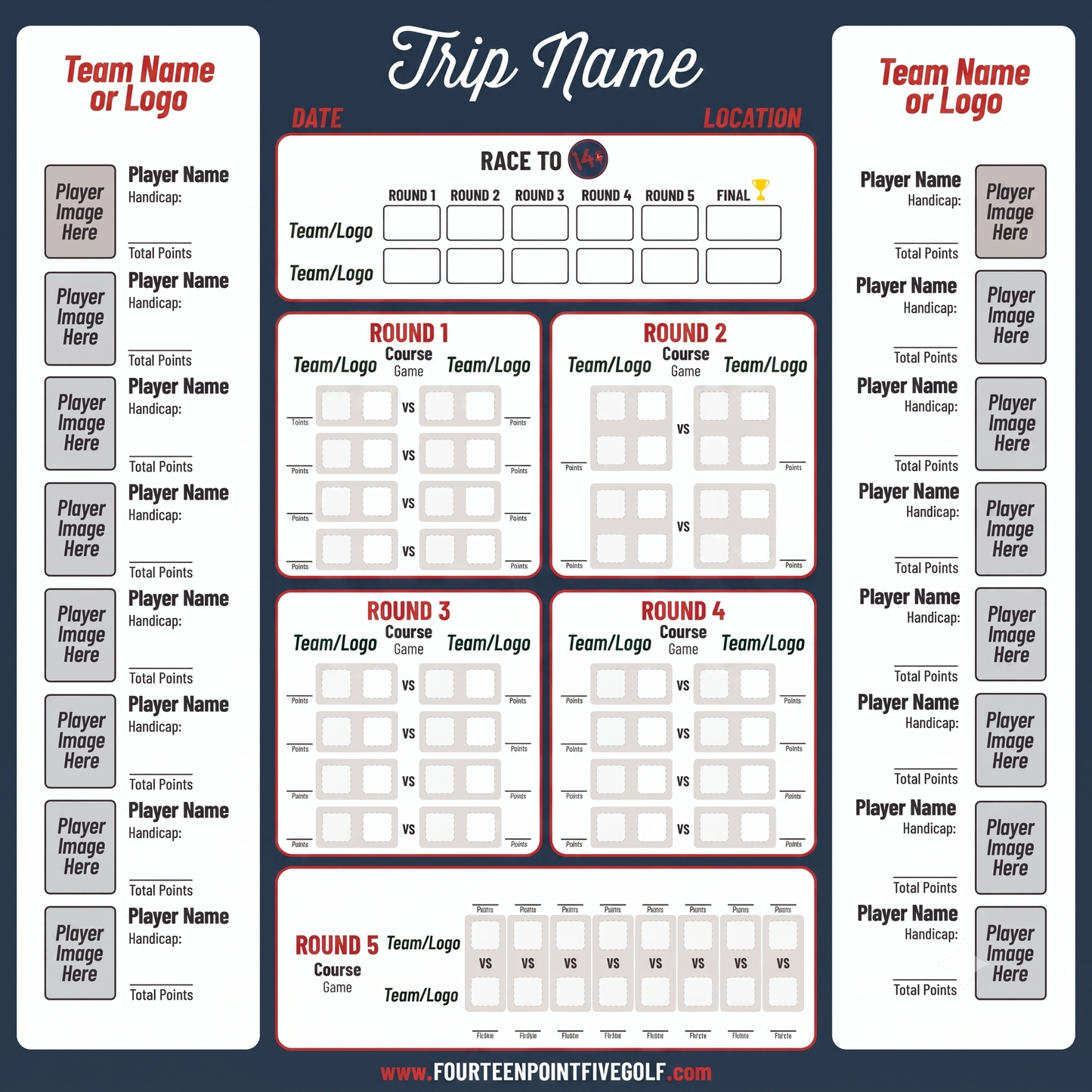 8 to 16 Golfers - Custom Golf Scoreboards