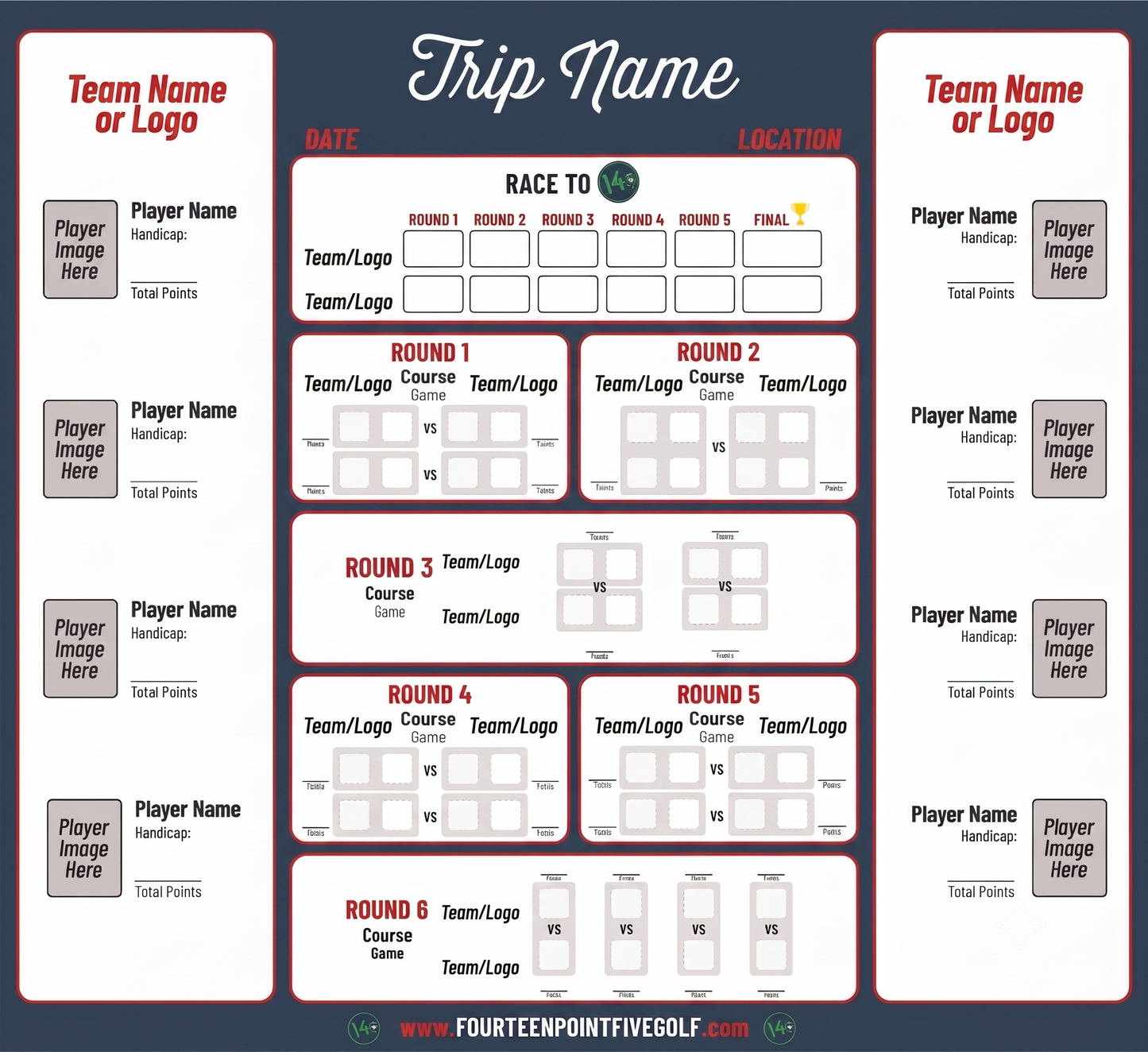 8 to 16 Golfers - Custom Golf Scoreboards